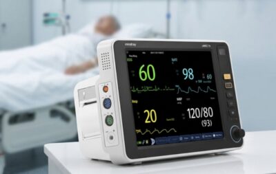 Монитор пациента Mindray uMEC у кровати в отделении реанимации ОРИТ